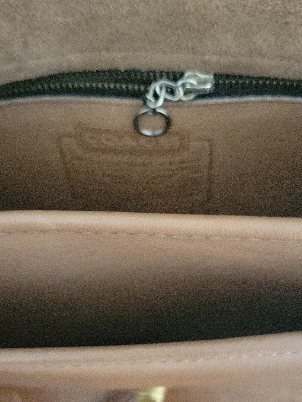 Vintage Coach Convertible Clutch In Putty with Solid Brass Turn-Lock